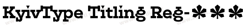 KyivType Titling Reg字体转换